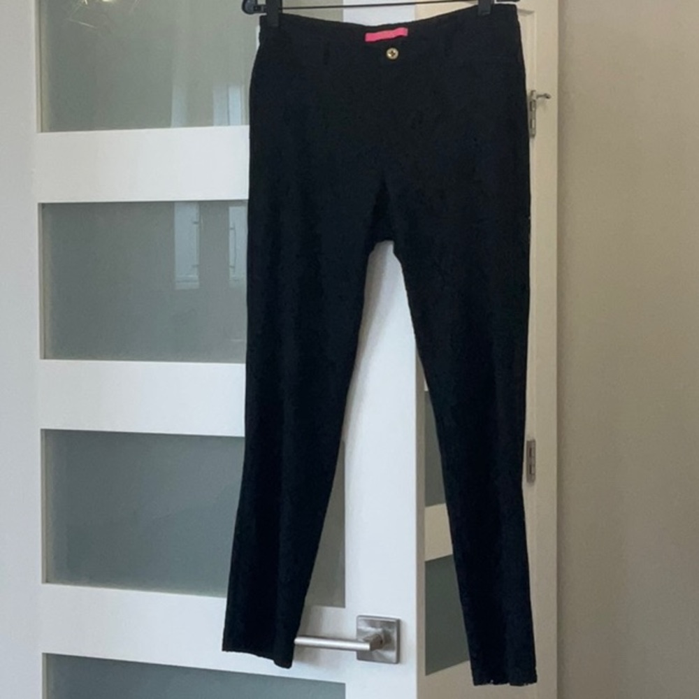 Lilly Pulitzer Black Lace Leg Pants